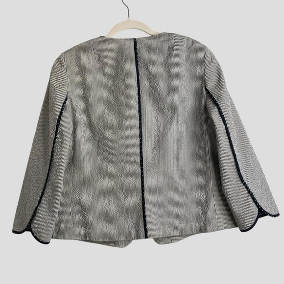 Akris Punto Asymmetrical Jacket Sz. 14 Luxury Designer Swiss Tailored - Picture 3 of 7